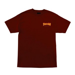Camiseta Santa Cruz Thrasher Flame Dot Burgundy