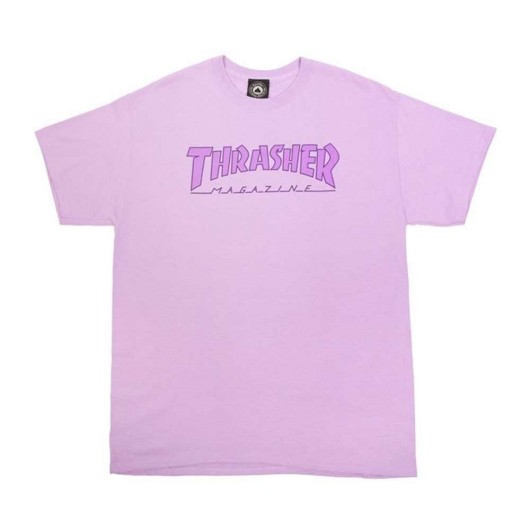 colina Dominante límite Camiseta Thrasher Outlined Orchid
