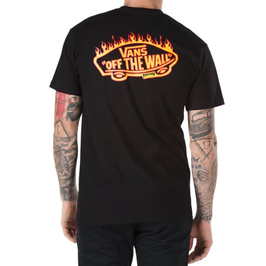 Camiseta Vans X Thrasher Flame Pocket Black
