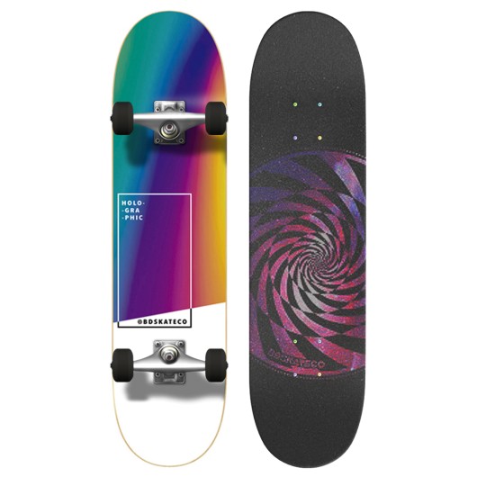 Tabla Skate Completa BDskateCo Holographic Rainbow 8.0