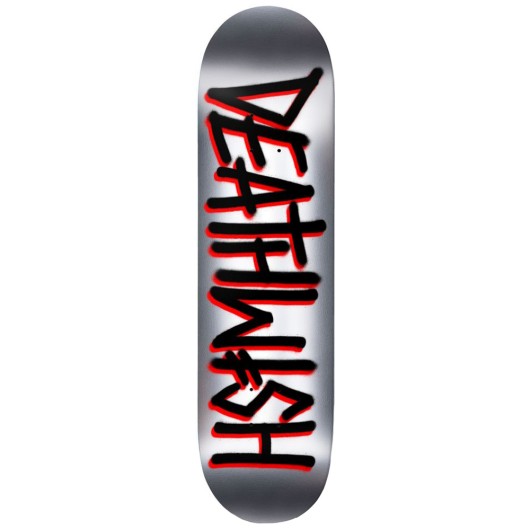 Tabla Skate Deathwish Deathspray Black Silver Foil 8.25 + Lija