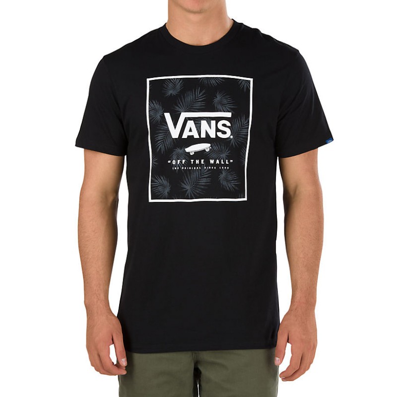 Camiseta Vans Print Box Black Tonal Palm