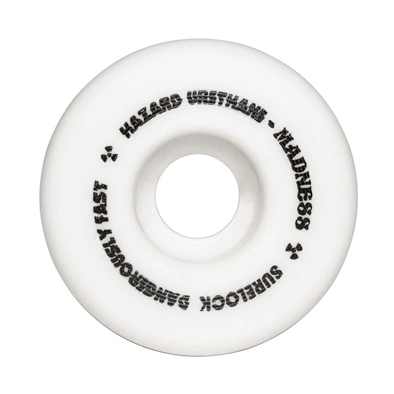 Ruedas Skate Madness Hazard Sign CP Conical Surel White 101A 54mm Pack 4