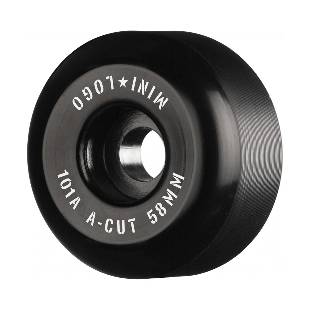 Ruedas Skate Mini Logo A-Cut "2" Black 101A 58mm Pack 4