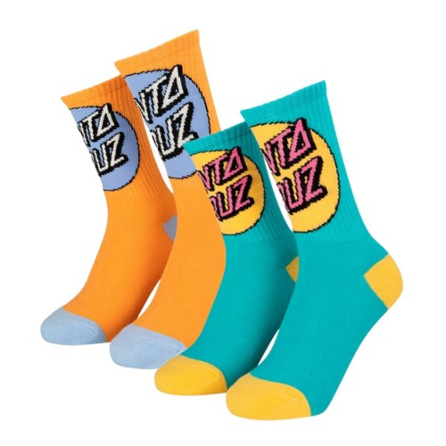 Pack 2 Calcetines Santa Cruz Other Dot Teal Apricot Niño