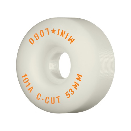 Ruedas Skate Mini Logo C-Cut "2" White 101A 53mm Pack 4