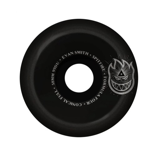 Ruedas Skate Spitfire F4 99DU Evan Conical Full Black 58mm Pack 4