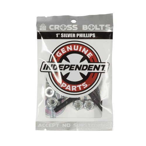 Tornillos Skate Independent Genuine Parts Phillips Black Silver 1"
