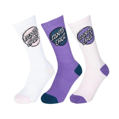 Pack 2 Calcetines Santa Cruz Pop Dot Purple White Pink