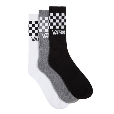 Pack 3 Calcetines Vans Classic Check Crew Black White