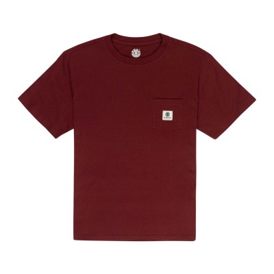 Camiseta Element Basic Pocket Label Tawny Port