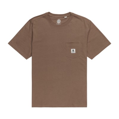 Camiseta Element Basic Pocket Label Walnut