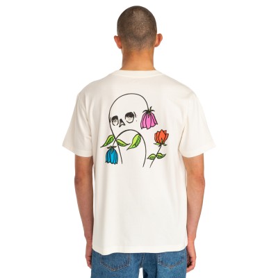 Camiseta RVCA Flower Skull Antique White