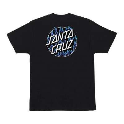 Camiseta Santa Cruz Thrasher Flame Dot Black