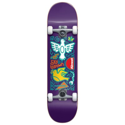 Tabla Skate Completa Almost Skateistan Sky Doodle FP Purple 7.875