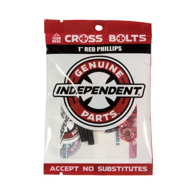 Tornillos Skate Independent Genuine Parts Phillips Black Red 1